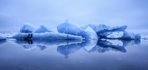 Islandia Jokulsarlon nocą